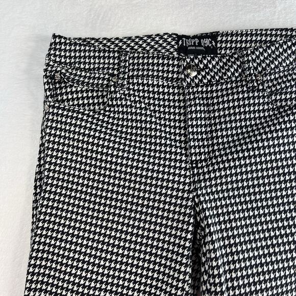 Tripp NYC Jrs 7 Jeans Houndstooth Low Rise Grunge Goth Emo Whimsigoth Stretch - Picture 4 of 16
